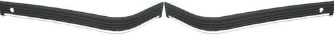 Replacement Front Bumper Impact Strip Pair Compatible with GMC C1500 C2500 C3500 K1500 K2500 K3500 (6.5L DIESEL V8) 2-Piece Black with Chrome Strip in Saudi Arabia