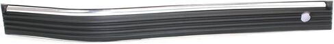 Replacement Front Bumper Impact Strip Pair Compatible with GMC C1500 C2500 C3500 K1500 K2500 K3500 (6.5L DIESEL V8) 2-Piece Black with Chrome Strip in Saudi Arabia