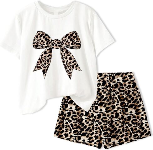 طفل الفتيات ملابس الصيف الفتيات وتتسابق نمط تي شيرت بلايز + طماق السراويل مجموعة 2 قطعة ملابس الربيع مجموعة in Kuwait