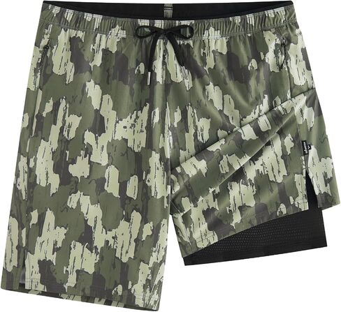 maamgic Mens Swim Trunks 9" with Zipper Pockets, Quick Dry Board Shorts, 4-Way Stretch Compression Lined Bathing Suits in Kuwait