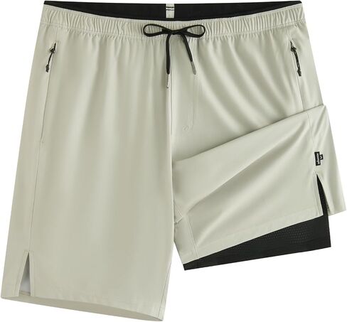 maamgic Mens Swim Trunks 9" with Zipper Pockets, Quick Dry Board Shorts, 4-Way Stretch Compression Lined Bathing Suits in Kuwait