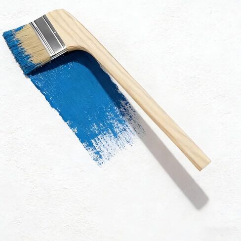 Angled Bristle Paint Brush Set, 4 Pcs, Long Wood Handle, Bent Radiator Design, Multi-Purpose Wall and Boat Brush, 3 in in Kuwait