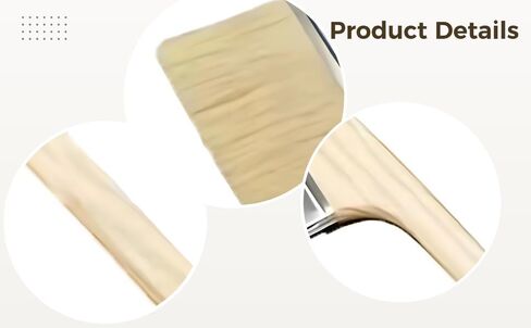 Angled Bristle Paint Brush Set, 4 Pcs, Long Wood Handle, Bent Radiator Design, Multi-Purpose Wall and Boat Brush, 3 in in Kuwait