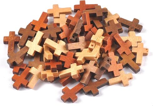 Pack of 50pcs Wood Cross Holding Utensil Religious Souvenir Comfort Crosses Home Decors Ornament Comfort Crosses Religious Product Christs Souvenir Perfectly Fit in Your Hand (Faith) in Saudi Arabia