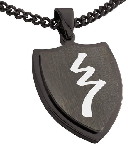 Stainless Steel Reiki Raku Completion Shield Pendant Necklace in Saudi Arabia