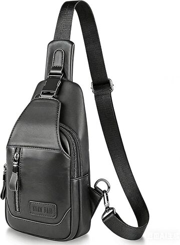 حقيبة كتف جلدية للرجال من YUAN FAN - حقيبة كتف صغيرة على الصدر in Kuwait