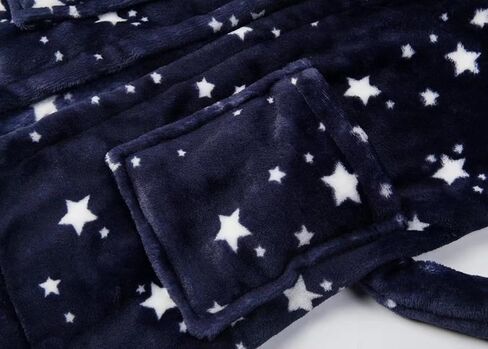 Boys' Girls' Hooded Bathrobe Soft Plush Robe Kids Sleepwear Dressing Gown Gift (US, Age, 2 Years, 3 Years, Black) in Saudi Arabia