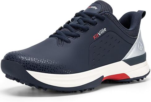 FitVille Extra Wide Men's Golf Shoes Waterproof, Professional No-Slip Spiked Golf Shoes with Arch Support in Saudi Arabia
