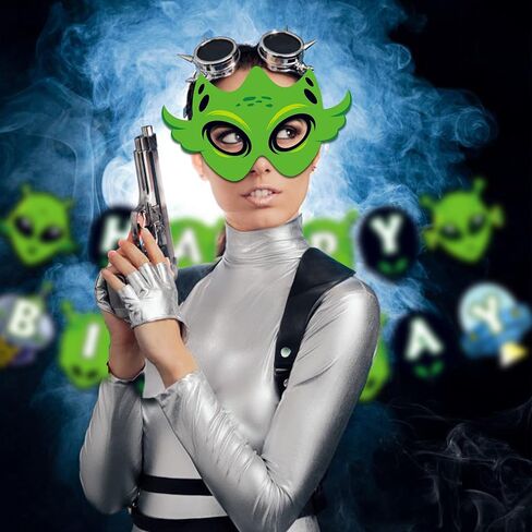12 قطعة من أقنعة العين الغريبة الورقية الخضراء، أقنعة الكائنات الفضائية، هدايا الحفلات، أزياء جسم غامض، لوازم الحفلات، قناع عين جسم غامض، طبق الفضاء الخارجي، رجل فضائي، حفلات أعياد الميلاد in Saudi Arabia