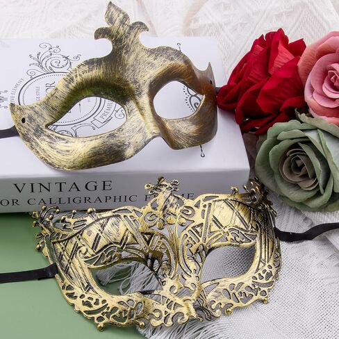 FEQO 128 Pieces Masquerade Masks Vintage Antique Venetian Masks for Men Women in Saudi Arabia