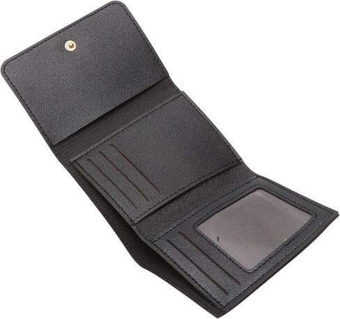 1Pcs Pouch for Money Floral Print Card Holder PU Leather Black 11.5x9cm in Saudi Arabia