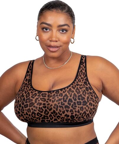 Curvy Couture Sheer Mesh Plus Size, Bralettes for Women with Support and Wireless, See Through Bras in Saudi Arabia