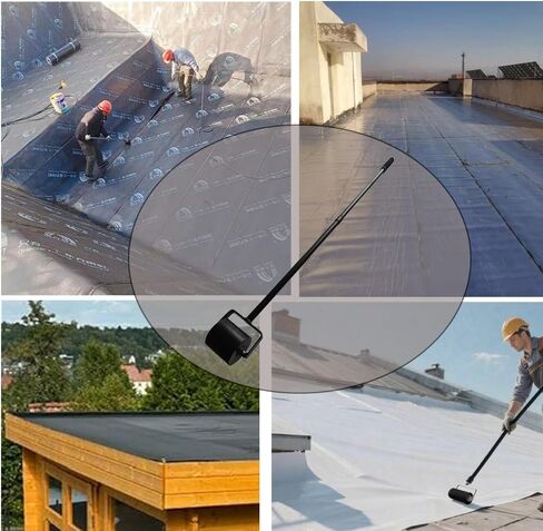 أسطوانة التماس السقف شديدة التحمل للغشاء المقاوم للماء، أداة دوارة بمقبض طويل مقاس 52 بوصة لتسقيف PVC، TPO، غشاء EPDM in Kuwait