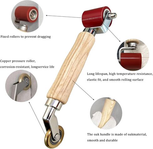 2 Pcs Seam Roller, 40mm Silicone Seam Roller with 6mm Brass Details, Smooth Seam Roller Tool for PVC/TPO/EPDM Single-Ply Roofing Tape in Kuwait
