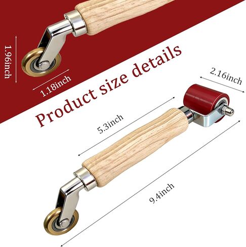 2 Pcs Seam Roller, 40mm Silicone Seam Roller with 6mm Brass Details, Smooth Seam Roller Tool for PVC/TPO/EPDM Single-Ply Roofing Tape in Kuwait