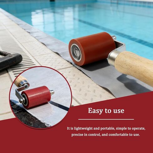 2 Pcs Seam Roller, 40mm Silicone Seam Roller with 6mm Brass Details, Smooth Seam Roller Tool for PVC/TPO/EPDM Single-Ply Roofing Tape in Kuwait