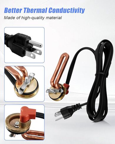 120V 1000W 1-1/2" Freeze Plug Engine Block Heater Fit for Ford Lincoln Mercury International Navistar, Diesel Engine Block Immersion Heater with Power Cord in Saudi Arabia