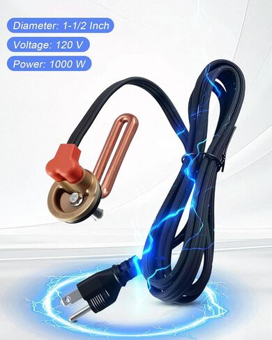 120V 1000W 1-1/2" Freeze Plug Engine Block Heater Fit for Ford Lincoln Mercury International Navistar, Diesel Engine Block Immersion Heater with Power Cord in Saudi Arabia
