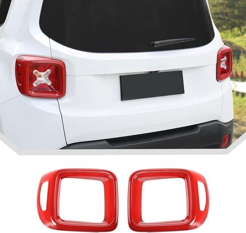 JeCar 2pcs Black Tail Light Cover Bezels Trim for 2016-2025 Jeep Renegade in Saudi Arabia