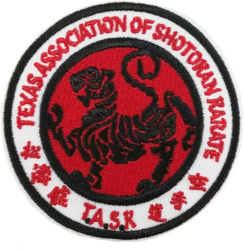 Cute-Patch Texas Association of Shotokan Karate Task Embroidered Iron on sew on Patch Martial Arts Applique in Saudi Arabia