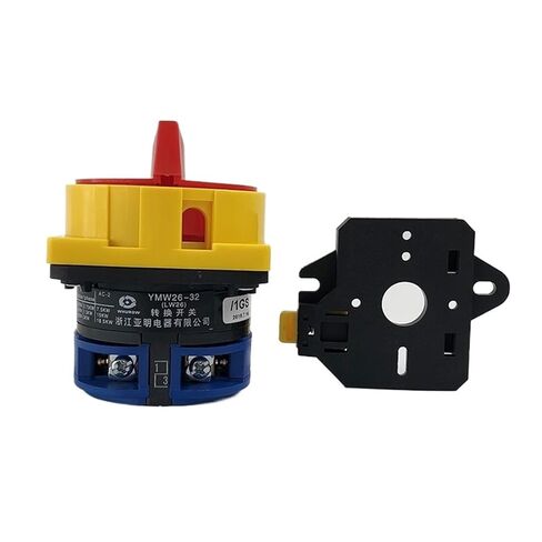 32A DIN Rail Mounted Changeover Rotary Cam Switch LW26GS-32/1 Rotate Power Cut-Off Knob Isolation Master 2 Positions One Pole in Kuwait