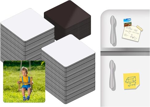 Sublimation Magnet Blanks Metal Products Bulk Square Magnets 3x3 inch Sublimation Fridge Magnet Aluminum Sign Blanks for Kitchen Office Decorative (100, Aluminum) in Saudi Arabia