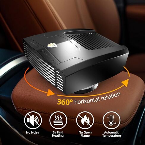 Car Heater 12V, 2 in 1 Portable Car Heater Fast Heating Quickly Defrost Defogger Demister Heat Cooling Fan Auto Dryer Windshield Defroster Plug in Cigarette Lighter (N705) in Saudi Arabia