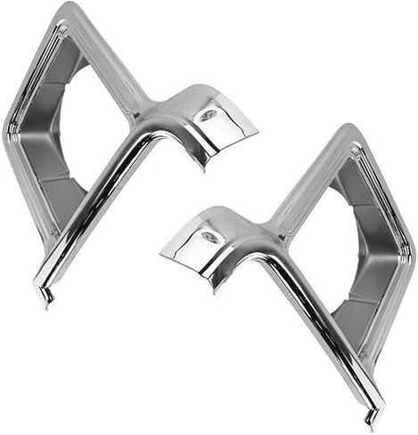 New Front Headlight Trim Bezel Set Chrome Right Passenger & Left Driver Side For Chevrolet & GMC C/k/Suburban Pickup Truck 1973-1978 Direct Replacement 376628 376627 GM2512134 in Saudi Arabia