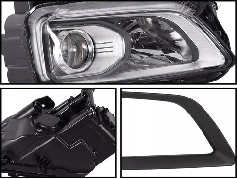 JX RACING Right Halogen Headlight Assembly Compatible with Hyundai Kona 2018-2021 Passenger Side Headlamp with Bezel Molding Cover 2Pcs HY2503223 92102J9020 in Kuwait