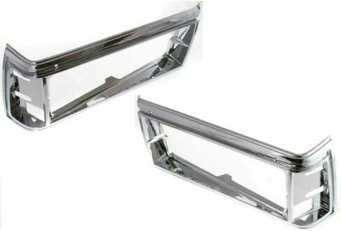 Headlight Bezel Trims Set Chrome For 1981-1985 Chevrolet Caprice / 1983-1986 Pontiac Parisienne Direct Replacement 14012457 14012458 in Saudi Arabia