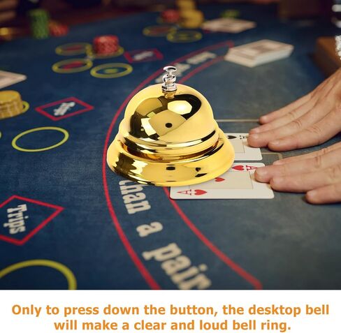 DOITOOL Gold Call Bell 3.35 بوصة جرس خدمة مكتب لاستخدام مطبخ الفندق والرد على الألعاب in Kuwait