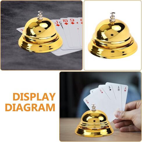 DOITOOL Gold Call Bell 3.35 بوصة جرس خدمة مكتب لاستخدام مطبخ الفندق والرد على الألعاب in Kuwait