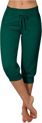 TANGNADE Capri Pants for Women Lightweight Capris Sweatpants Summer Casual Athletic Cropped Joggers with Pockets Gym Clothes in Saudi Arabia