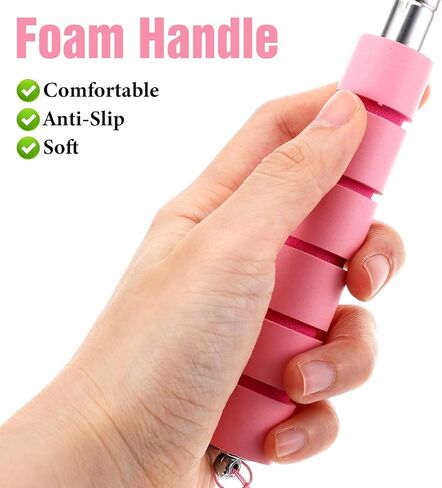 2 Pack Retractable Stainless Steel Long Handle Shoe Horn, Telescopic Foldable Shoehorn for Seniors/Pregnant Women, Extended Boot Horn for Cowboy Boots, Metal Travel Shoe Helper (Black/Pink) in Saudi Arabia