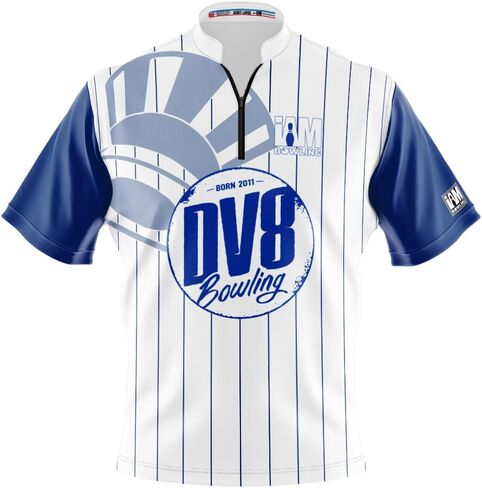Logo Infusion I AM Bowling Jersey Short Sleeve Sash Collar 2092-DV8 Made in USA DV8 in Saudi Arabia