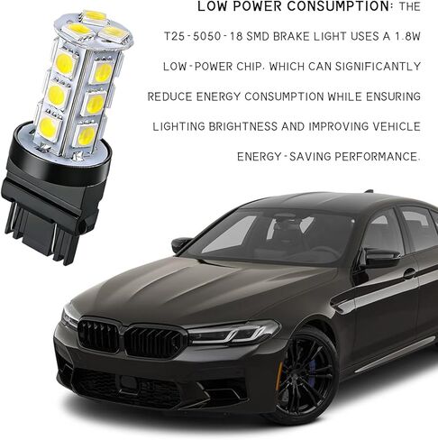 3157 LED Bulb, White 5050-18SMD 3157 LED Brake Reverse Tail Light Bulb, Super Bright 3156 T25 Switchback Light Taillight Bulbs Backup Reversing Turn Signal Wedge Base Lamp Replacement（10PCS） in Saudi Arabia