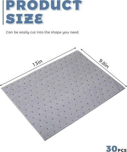 Oil Absorbent Pads,Universal Pads for Automotive,Car Accessories 13"x9.8" Garage Mats Absorbent Pads,Suitable for Automotive,Garage,Workshop,Antifreeze,Brake Fluid,Coolant Instantly in Saudi Arabia