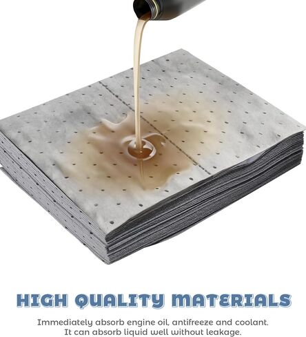 Oil Absorbent Pads,Universal Pads for Automotive,Car Accessories 13"x9.8" Garage Mats Absorbent Pads,Suitable for Automotive,Garage,Workshop,Antifreeze,Brake Fluid,Coolant Instantly in Saudi Arabia