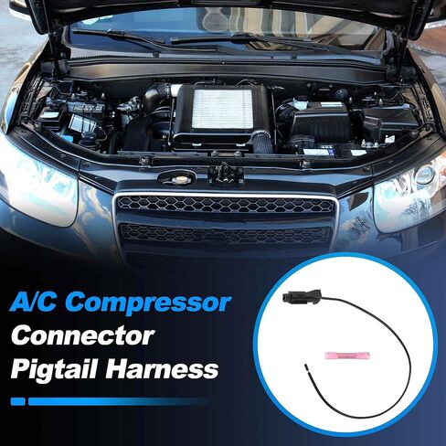 A/C Compressor Connector Pigtail Harness for Hyundai Santa Fe 2.4L 2.7L 3.5L 2001-2006 A/C Clutch Pigtail Replacement in Kuwait