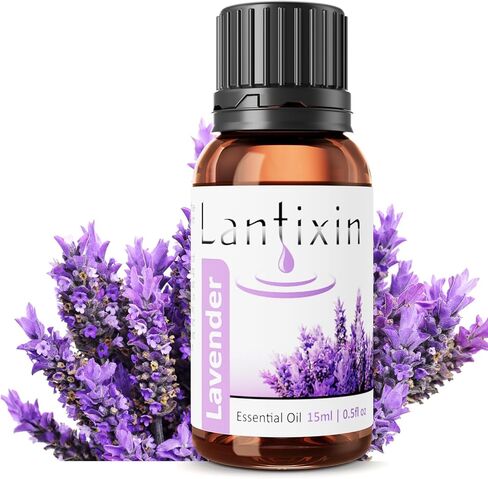 Lantixin 100% Pure Lavender Essential Oil – Natural, Undiluted with a Soothing Floral Aroma – Perfect for Relaxing Aromatherapy, Diffusers, Meditation & Home Fragrance – 0.5 fl oz in Saudi Arabia