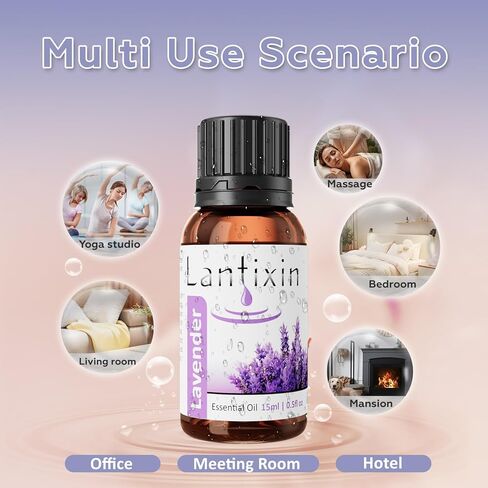 زيت لانتيكسين العطري النقي بنسبة 100% - طبيعي، غير مخفف برائحة الزهور المهدئة - مثالي للاسترخاء في العلاج بالروائح العطرية، والموزعات، والتأمل والعطور المنزلية - 0.5 أونصة سائلة in Kuwait
