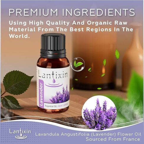 زيت لانتيكسين العطري النقي بنسبة 100% - طبيعي، غير مخفف برائحة الزهور المهدئة - مثالي للاسترخاء في العلاج بالروائح العطرية، والموزعات، والتأمل والعطور المنزلية - 0.5 أونصة سائلة in Kuwait