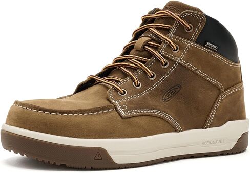 KEEN Utility Men's Gibson Composite Toe Mid Height Athletic Traction Durable Leather Waterproof Work Boots in Saudi Arabia