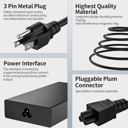 280W 6.0x3.7mm Mac Charger متوافق مع ASUS ROG Strix G15 G17 G513R G513Q G713R G532L SCAR 15 17 G533Z G732L G733Z G731G G531G G703G in Kuwait