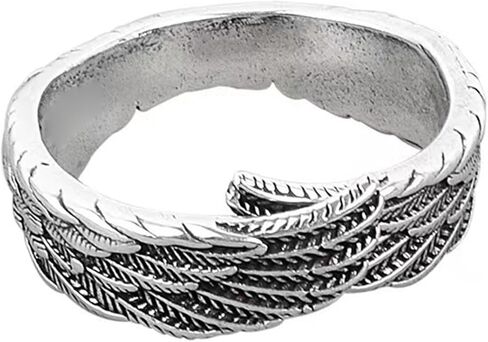 Stylish Modern Adjustable Open Toe Rings Silver Plated Alloy Body Jewelry Feathered Inspired Designs for Women Men Open Feath in Saudi Arabia