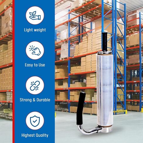 Pallet Stretch Film Packing Machine Shrink Wrap Dispenser Holder, Adjustable Height from 12-20 inch Heavy-Duty Packing Tool for Industrial Use in Saudi Arabia