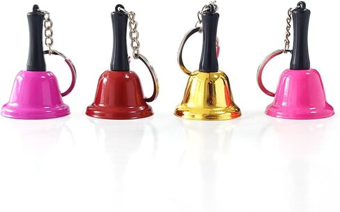 4PCS Mini Loud Hand Bell with Keychain,Pet Training,Bar Restaurant,Wedding Dinner, Inside Classroom Bell,Call Bell,Alarm, Jingles, Ring in Saudi Arabia