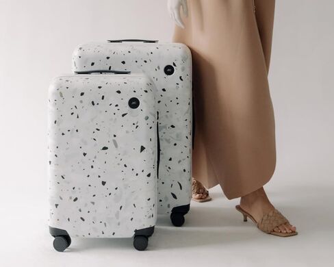 Monos Carry-On Luggage (22"), Lightweight Hardside Spinner Suitcase with TSA Lock, Airline Approved, Stellar White in Saudi Arabia