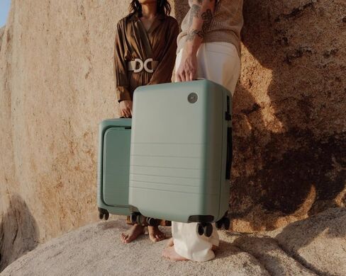 Monos Carry-On Luggage (22"), Lightweight Hardside Spinner Suitcase with TSA Lock, Airline Approved, Stellar White in Saudi Arabia