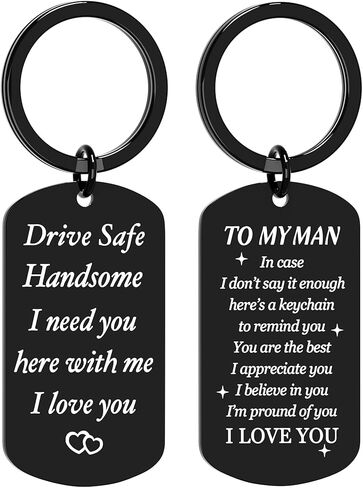 Valentine's Day Gifts For Him Boyfriend Husdand Anniversary Birthday Christmas Drive Safe Keychain Gifts For Boyfriend in Saudi Arabia